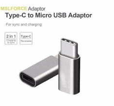 MSLFORCE | Metall magnètic 480Mbps 3A Micro USB a l'adaptador USB-C Converteix Connector coberta d'alumini per a les dades de transmissió i de càrrega