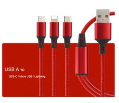 Cable de càrrega ràpida USB tipus C micro USB