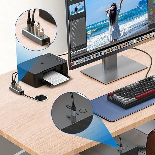Dual Port Interface To USB A HUB 5G Adapter