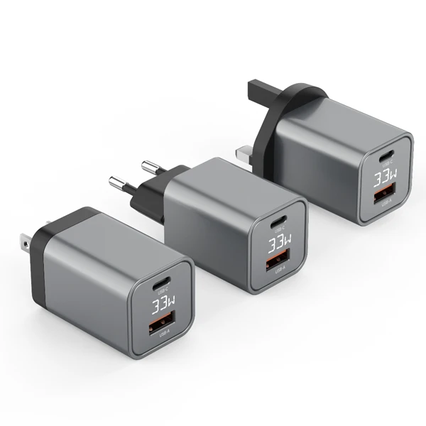 GaN III 2-Port PD33W Endoll de paret UE Regne Unit EUA