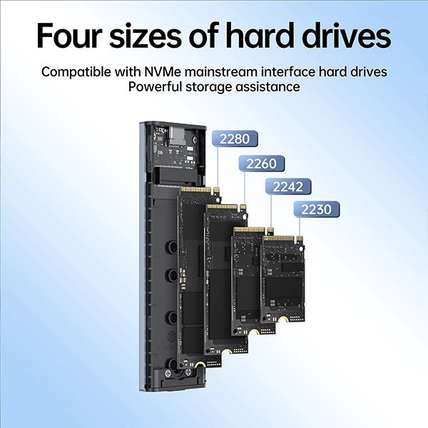 NVME NGFF SSD Enclosure Hard Drives USB Aluminum For Laptops