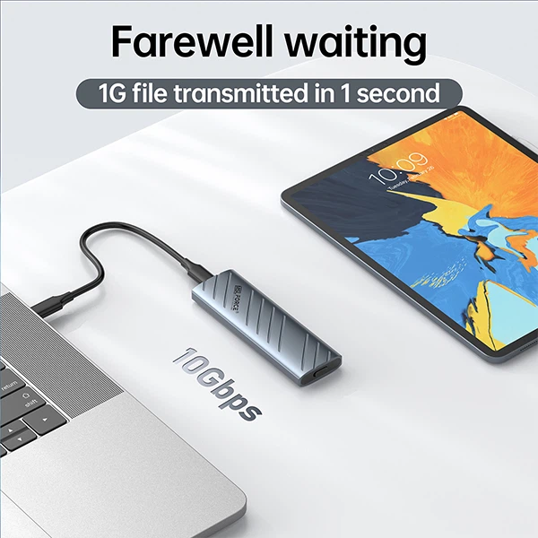 NVME NGFF SSD Enclosure Hard Drives USB Aluminum For Laptops
